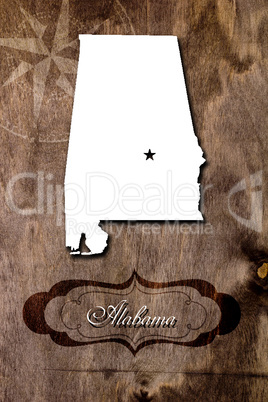 Vintage poster for the state of Alabama