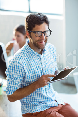 Male business executive using digital tablet Male business executive using digital tablet