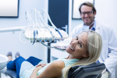 Portrait of female patient smiling
