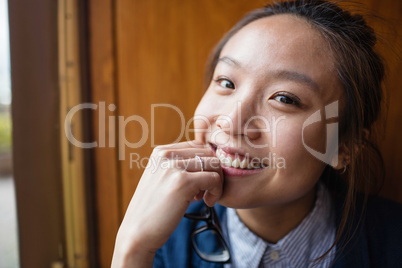 Portrait of beautiful woman