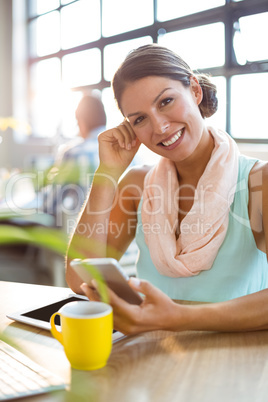 Business executive using mobile phone Business executive using mobile phone