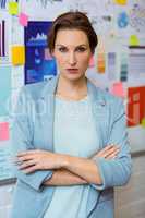 Portrait of businesswoman standing with arms crossed