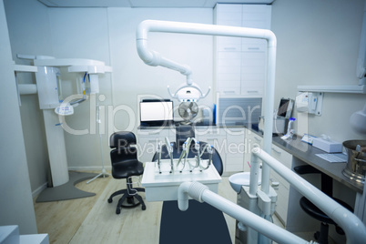 Professional dentistry chair and dentist tools