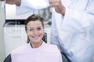 Female patient ready to get treatment