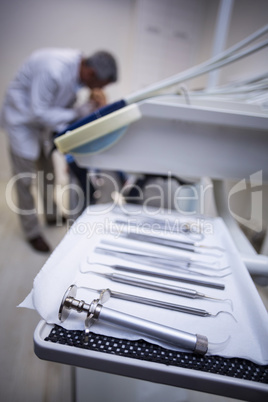 Close-up of dental tool