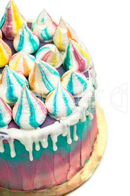 Birthday Vibrant Cake with Colorful Sprinkles