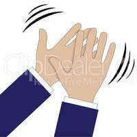 Hands clapping symbol. Vector icons for video, mobile apps, Web sites and print projects.