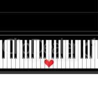 Heart love music piano