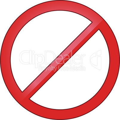 Sign forbidden circle. Prohibited red symbol isolated vector illustration.