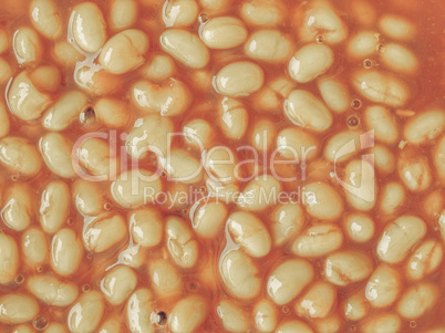 Baked beans vintage desaturated