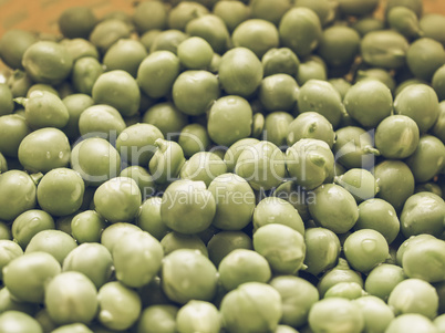 Green peas vintage desaturated