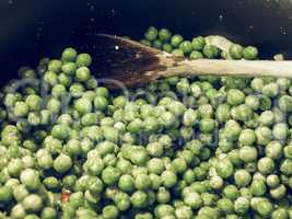 Frozen Peas vegetables vintage desaturated