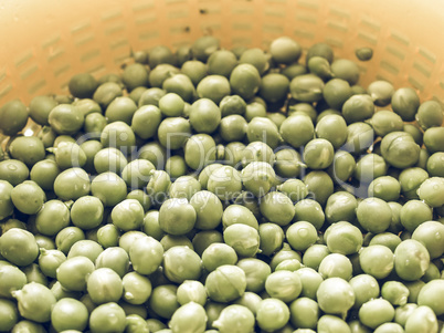 Green peas vintage desaturated