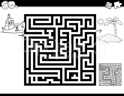 maze or labyrinth coloring page