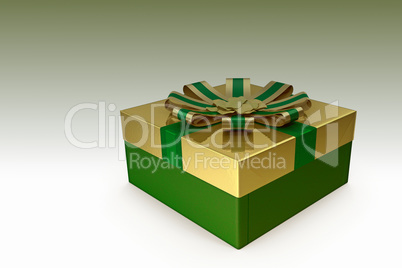 3D illustration: box with a gift for the holiday.