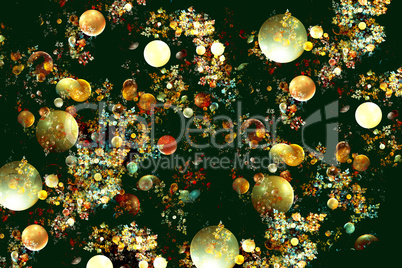 Fractal image of colorful bubbles.