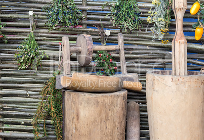 Ancient objects of rural life, tools.