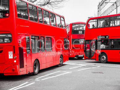 Red Bus in London HDR