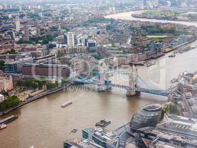 Aerial view of London HDR