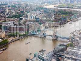 Aerial view of London HDR