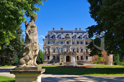 Altdoebern Schloss - Altdoebern palace in Brandenburg in summer