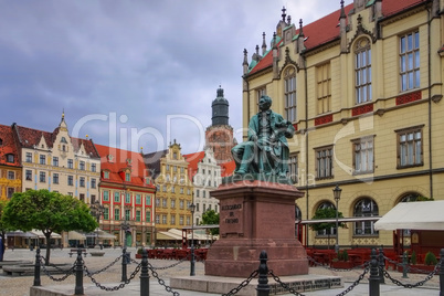 Breslau Aleksander-Fredro-Denkmal - Wroclaw, the Aleksander-Fredro-Monument