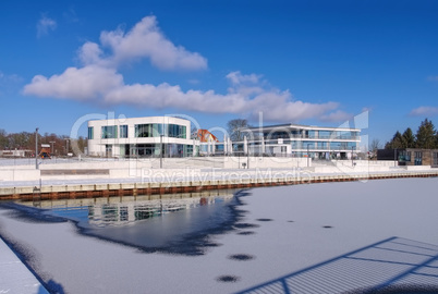 Senftenberg Hafen Winter - Senftenberg harbour in Winter