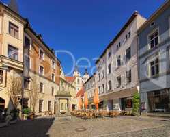 Wittenberg Holzmarkt - Wittenberg square Holzmarkt and Parish Church of St. Mary's