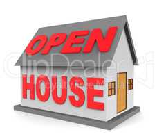 Open House Represents Rental Realtor And Sale 3d Rendering
