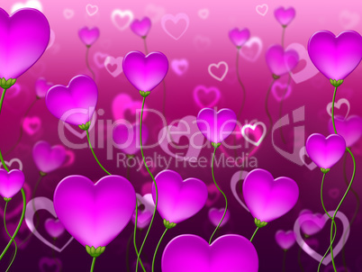 Mauve Hearts Background Represents Valentine Day And Backgrounds