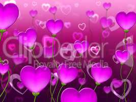 Mauve Hearts Background Represents Valentine Day And Backgrounds