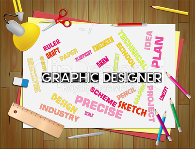Graphic Designers Represents Illustrative Originator And Illustration