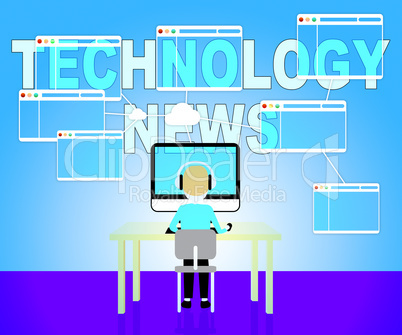 Technology News Shows Newspaper Headlines And Technologies