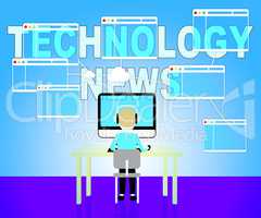 Technology News Shows Newspaper Headlines And Technologies