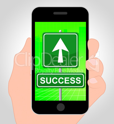 Success Online Means Mobile Phone And Internet