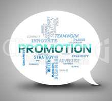 Promotion Bubble Represents Discounts Communication And Dialog