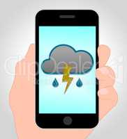 Thunder Forecast Online Shows Mobile Phone And Thunderbolt