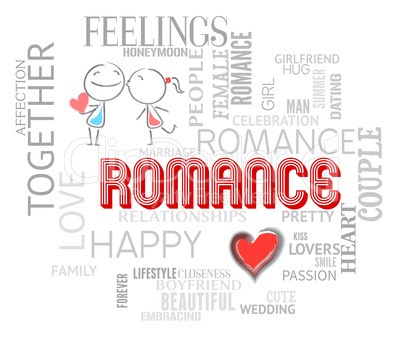 Romance Words Shows Find Love And Affection