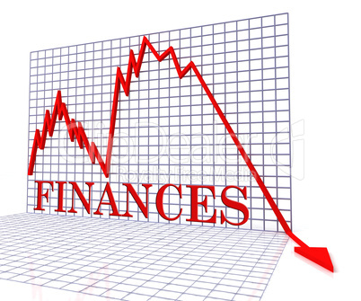Finances Graph Negative Represents Business Profit And Accountin
