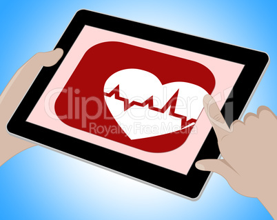 Heartbeat Online Means Pulse Trace And Cardiac