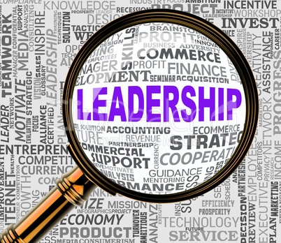 Leadership Magnifier Means Authority Influence And Magnification