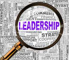 Leadership Magnifier Means Authority Influence And Magnification