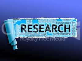 Research Word Indicates Information Investigation And Exploration