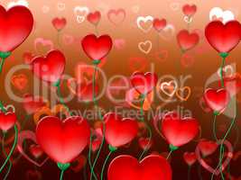 Red Hearts Background Represents In Love And Abstract