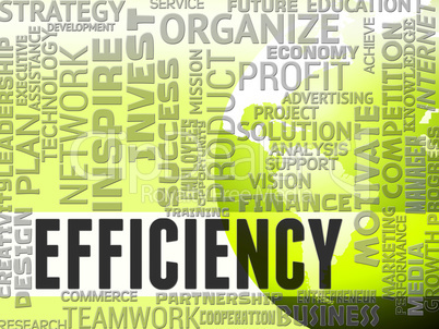 Efficiency Words Indicates Efficacy Productive And Effectiveness