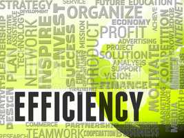 Efficiency Words Indicates Efficacy Productive And Effectiveness