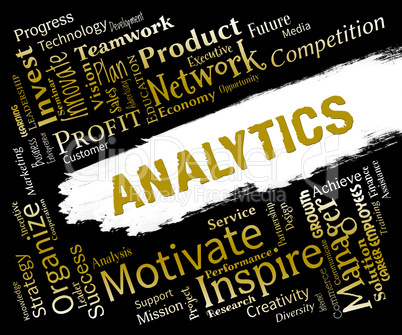 Analytics Words Means Reporting Collecting And Measuring