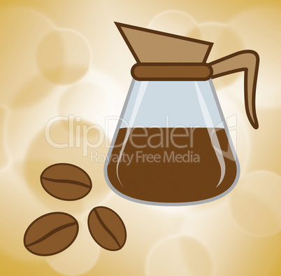 Fresh Coffee Means Restaurant Unprocessed And Caffeine