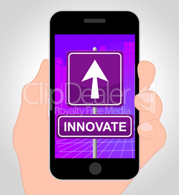 Innovate Online Represents Mobile Phone And Idea