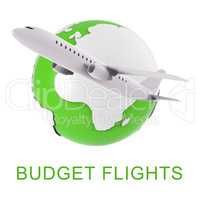Budget Flights Means Special Offer And Aeroplane 3d Rendering